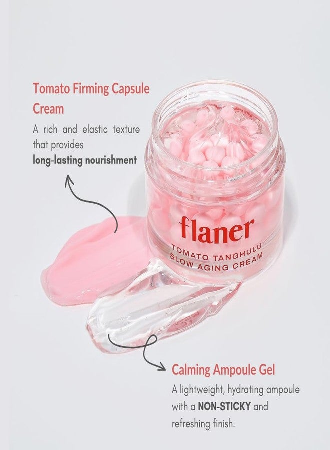flaner Tomato Face Moisturizer Cream – Dual Texture Ampoule Capsules and Hyaluronic Acid, Anti-Aging Peptide Complex, Ceramide, Korean Skincare, Skin Tightening for Youthful, Glowing Skin, 1.69 fl.oz - Image 5